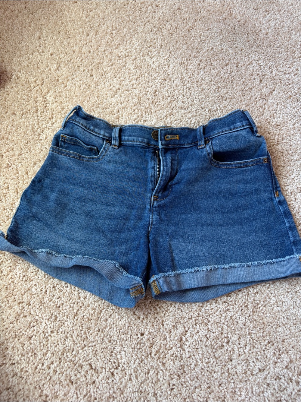 Crewcuts girls Blue Denim Roll-Cuff Shorts
